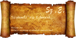 Szakmáry Edmond névjegykártya